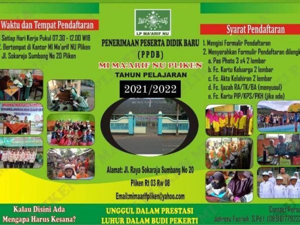 PPDB MI MA'ARIF NU PLIKEN