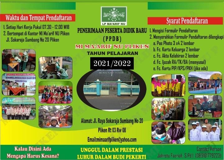 PPDB MI MA'ARIF NU PLIKEN